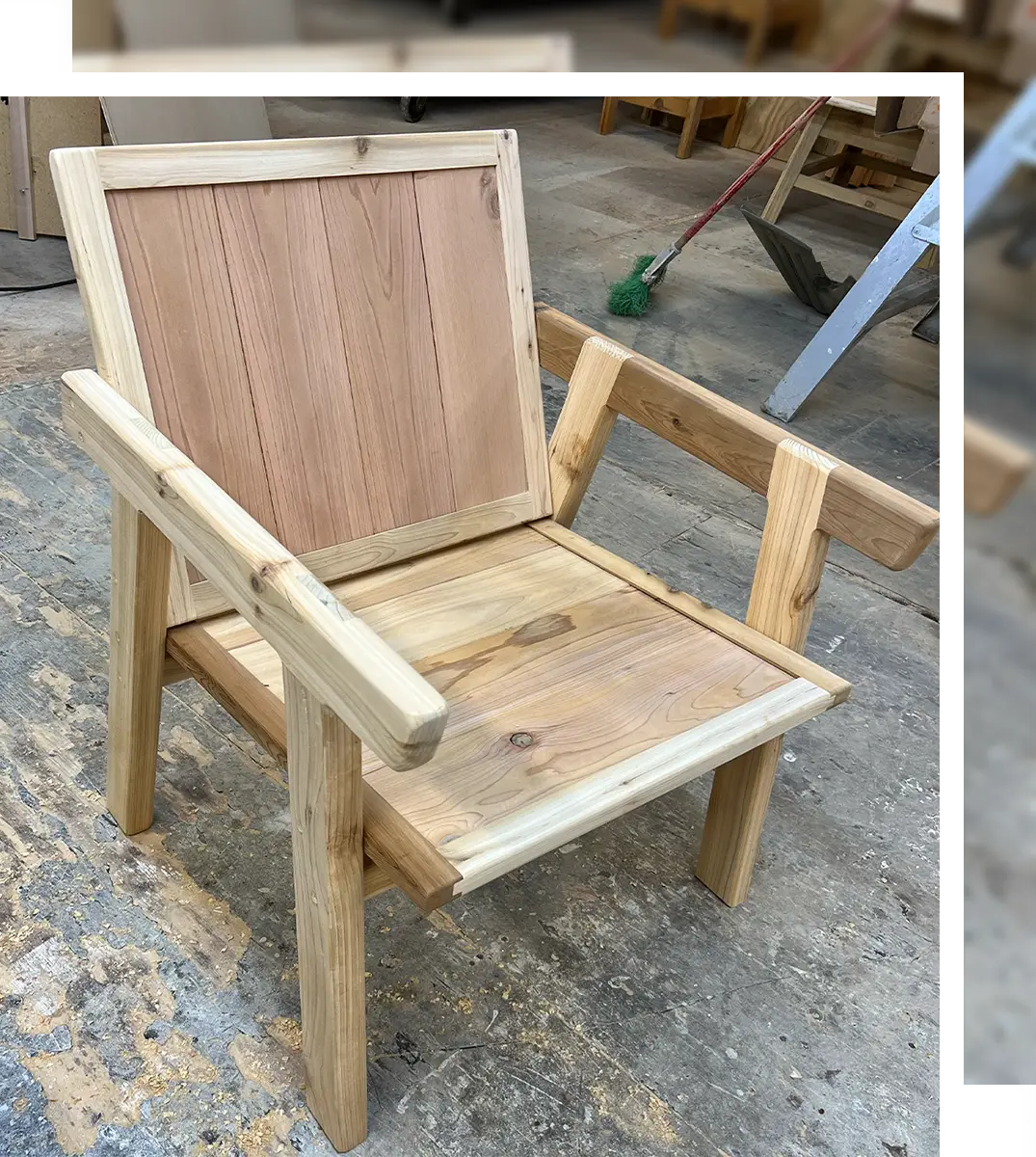 Custom Made Wooden Outdoor Chair